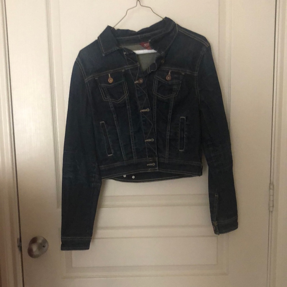 Blue Jean cut off jacket with adjustable torso